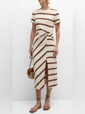 Tanya Taylor SHORT SLEEVE STRIPED CODY DRESS Size S